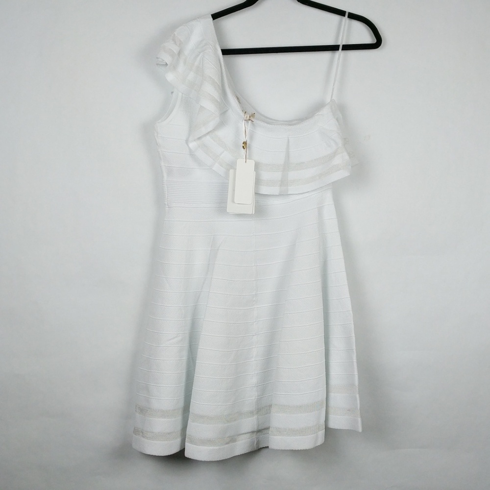 Ted Baker Streena Skater One Shoulder Ruffle Dress - Picture 6 of 7